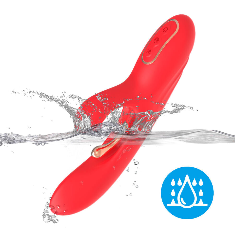 Vibratore stimolatore punto g e clitoride con lingua oscillante rosso di Armony, immagine 7