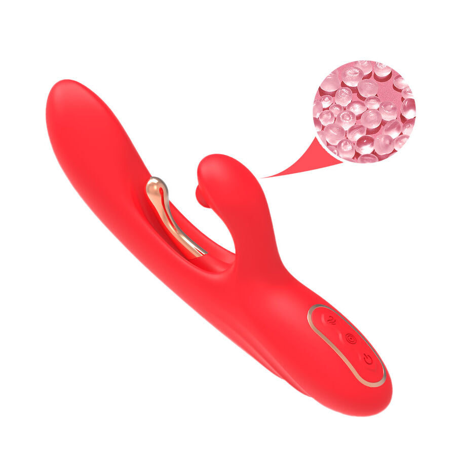 Vibratore stimolatore punto g e clitoride con lingua oscillante rosso di Armony, immagine 9