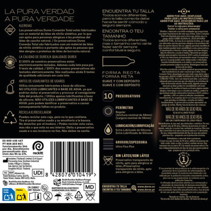 Preservativi total connection ultra fine plus senza lattice 10 unità di Durex, immagine 4
