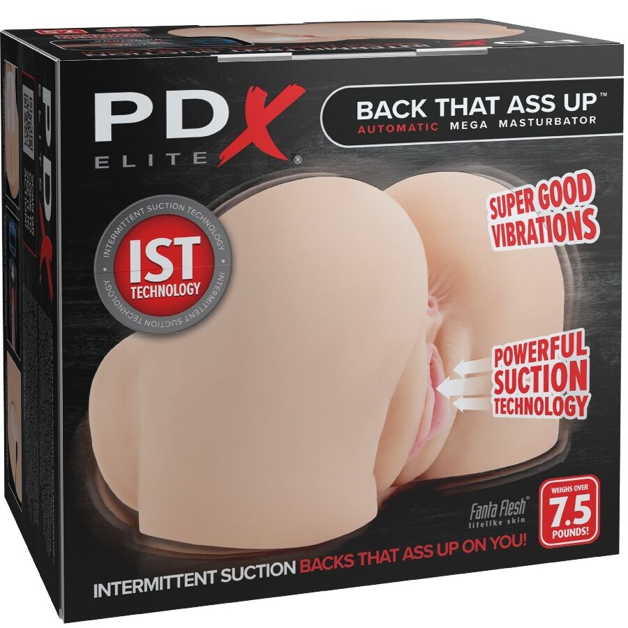 Back that ass up masturbatore realistico vibrante per vagina e ano di PDX Elite