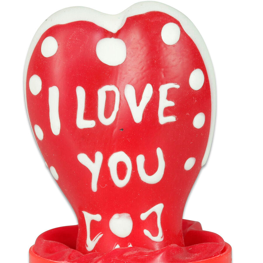 Preservativi dipinti a mano cuore - modello i love you 1 di Condomerie, immagine 2