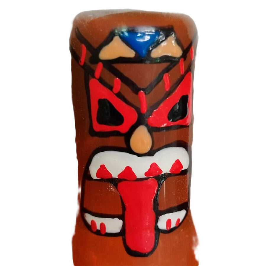 Preservativi dipinti a mano Tiki Totem-01 di Condomerie