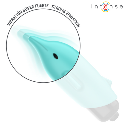 Bullet Echo vibrante delfino blu 8 x 4,7 cm di Intense, immagine 4