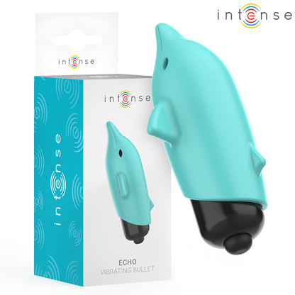 Bullet Echo vibrante delfino blu 8 x 4,7 cm di Intense