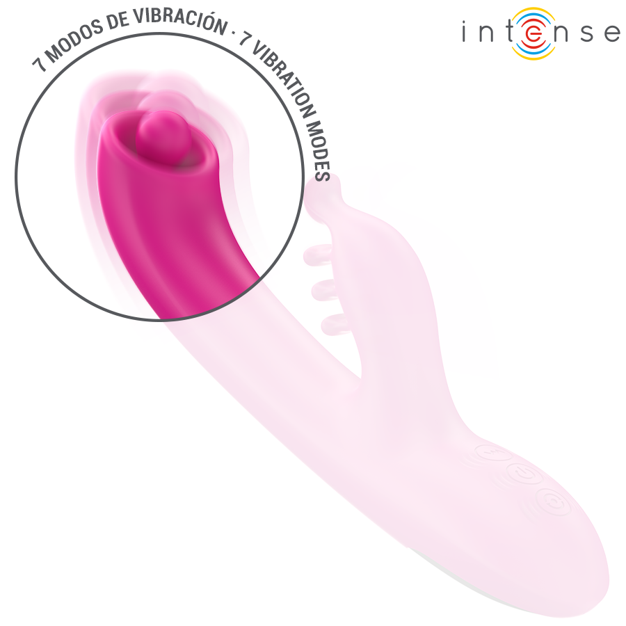 Vibratore Christina multifunzione rabbit 22,5 cm rosa di Intense, immagine 3