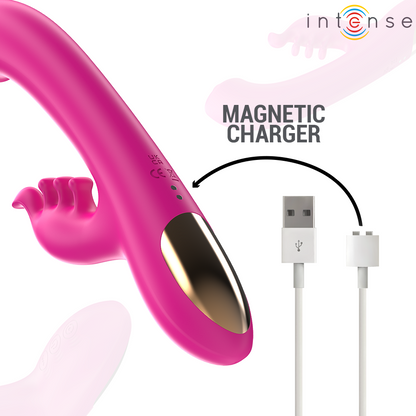Vibratore Christina multifunzione rabbit 22,5 cm rosa di Intense, immagine 6