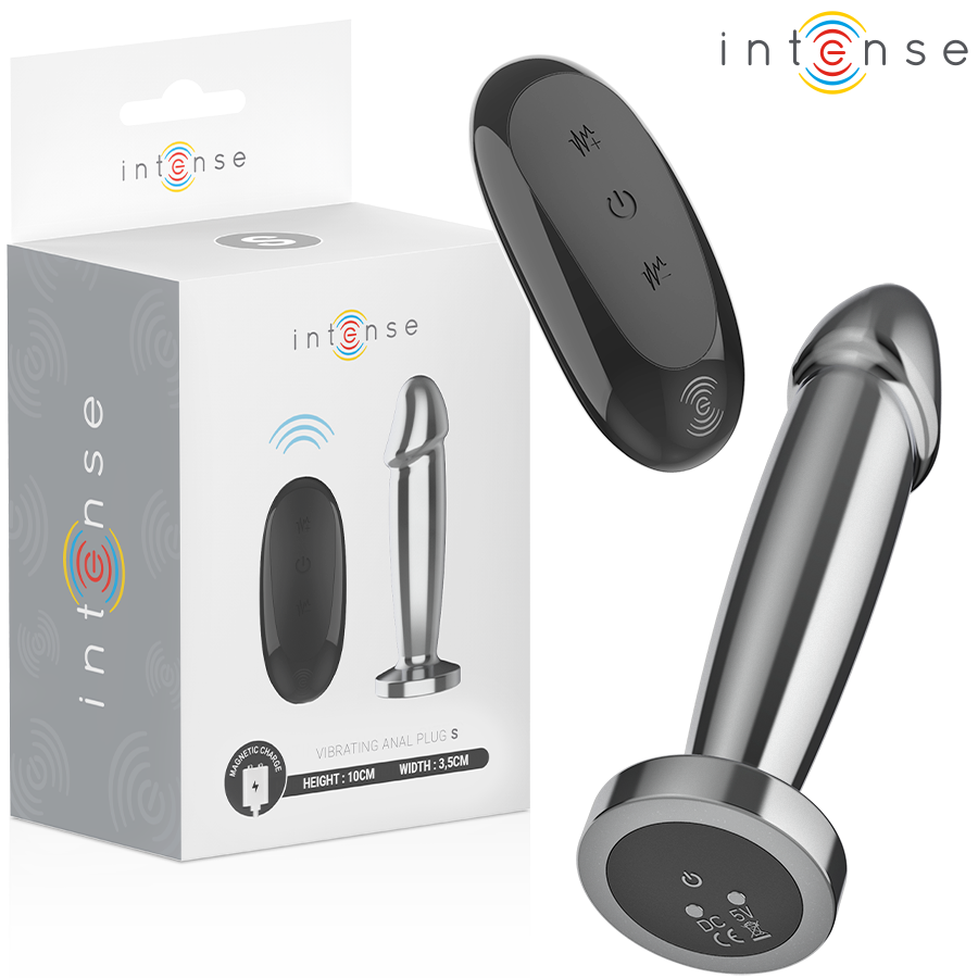 Plug Anal 10 vibrazioni dildo metallo con telecomando S di Intense