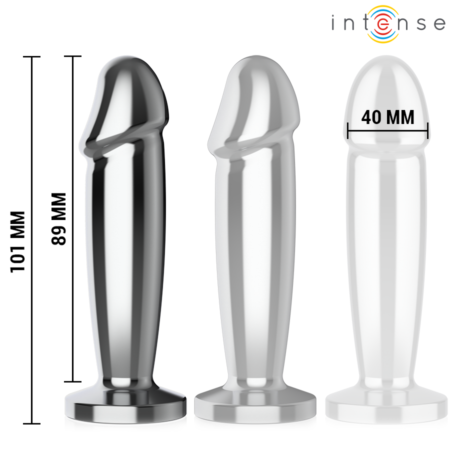 Plug Anal 10 vibrazioni dildo metallo con telecomando M di Intense, immagine 4