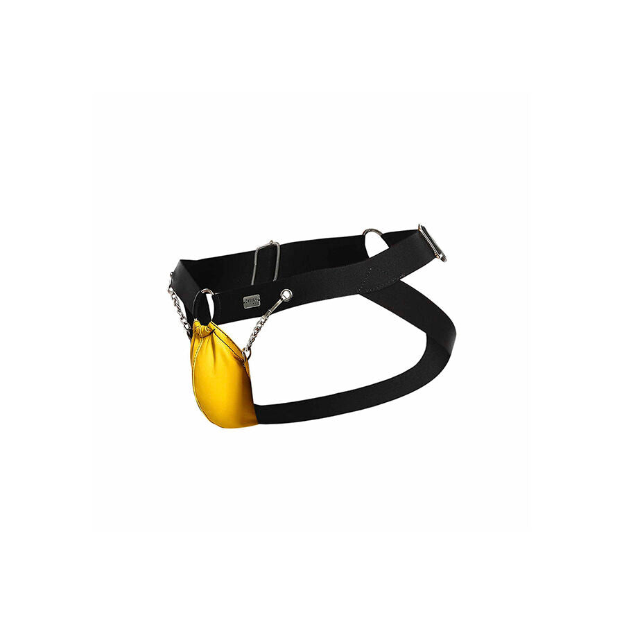 Jockstrap Dngeon giallo con catene taglia unica di MOB, immagine 7