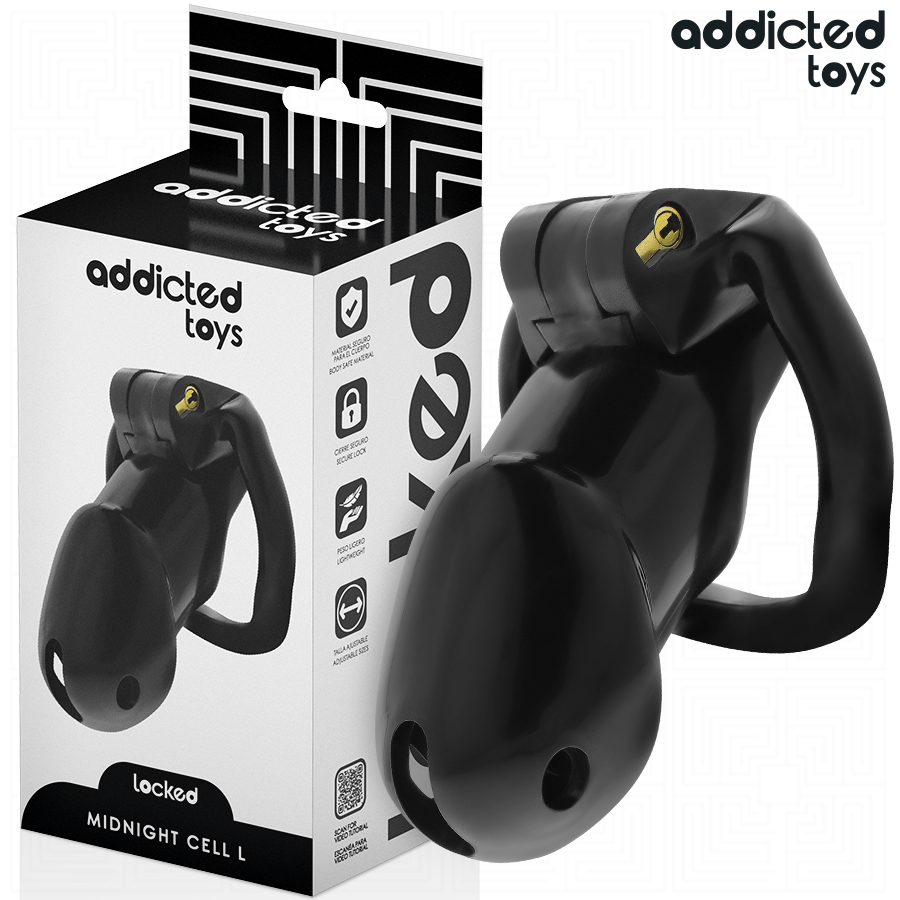 Gabbia per pene Mindnight Cell taglia L di Addicted Toys Locked