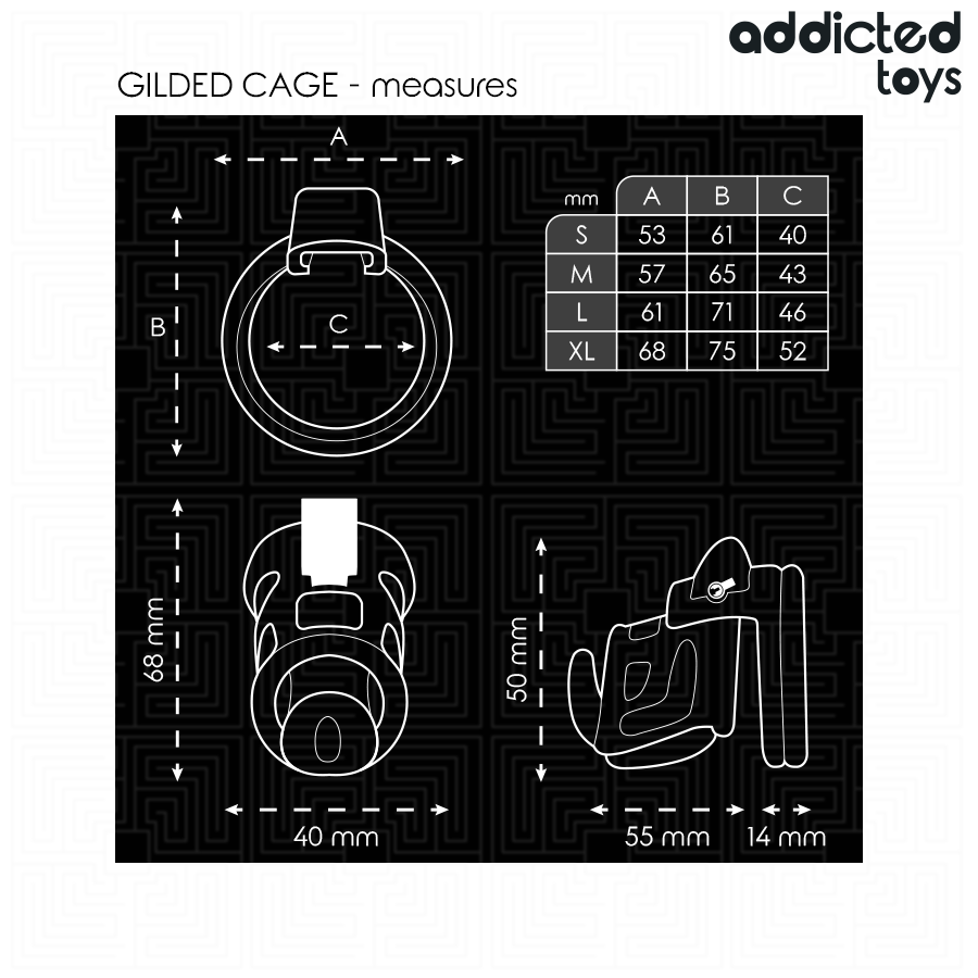 Gabbia per pene Gilden Cage 8,5 cm di Addicted Toys Locked, immagine 5