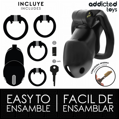 Gabbia per pene Mindnight Cell taglia M di Addicted Toys Locked, immagine 4