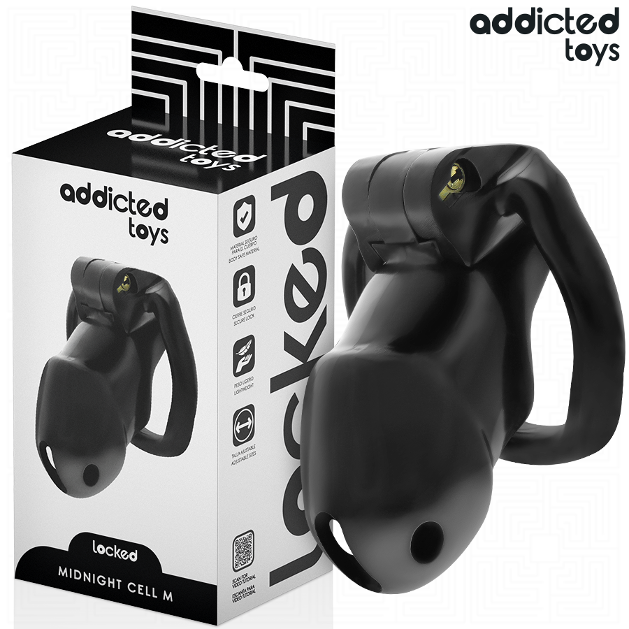 Gabbia per pene Mindnight Cell taglia M di Addicted Toys Locked