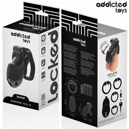 Gabbia per pene Mindnight Cell taglia M di Addicted Toys Locked, immagine 6