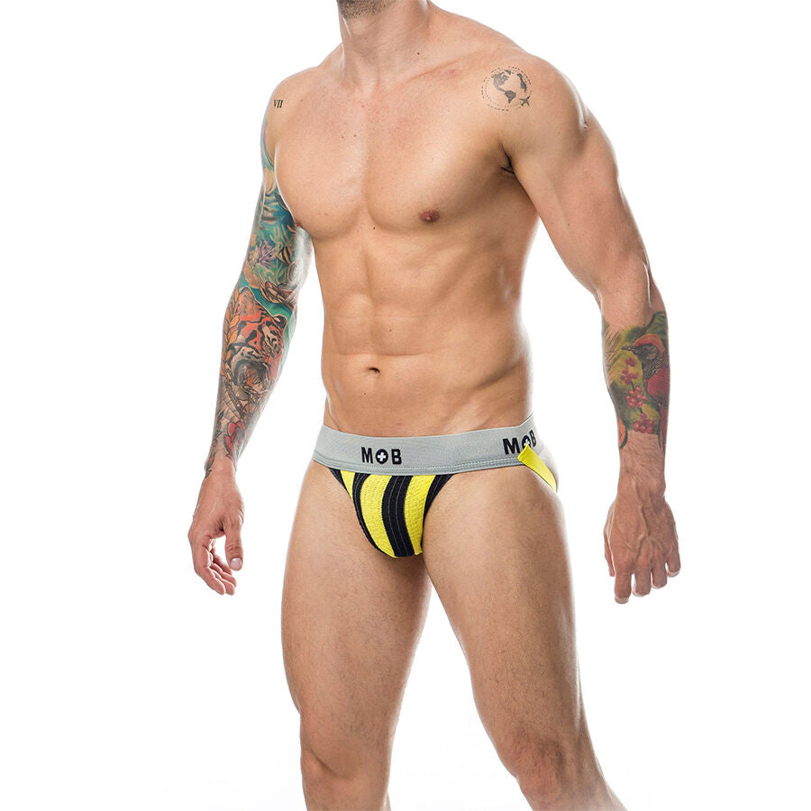Jock classico a righe giallo taglia XL di MOB, immagine 2