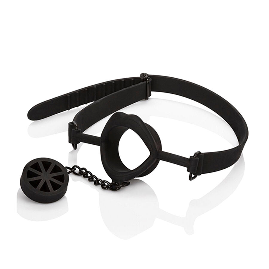 Accessorio bondage scandal Baffo con tappo in silicone nero di Calexotics