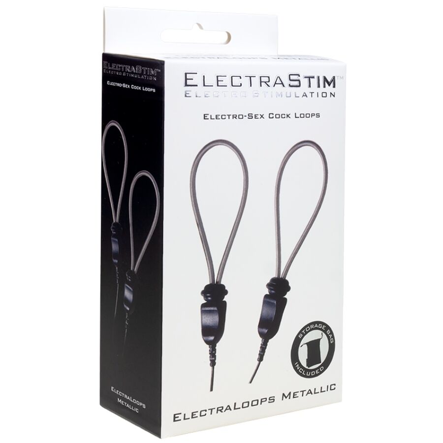 Anelli per pene in metallo Electraloops E-stim regolabili di Electrastim, immagine 2