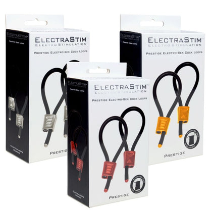 Anelli per il Prestige Electra Loops pene regolabili rossi di Electrastim, immagine 4