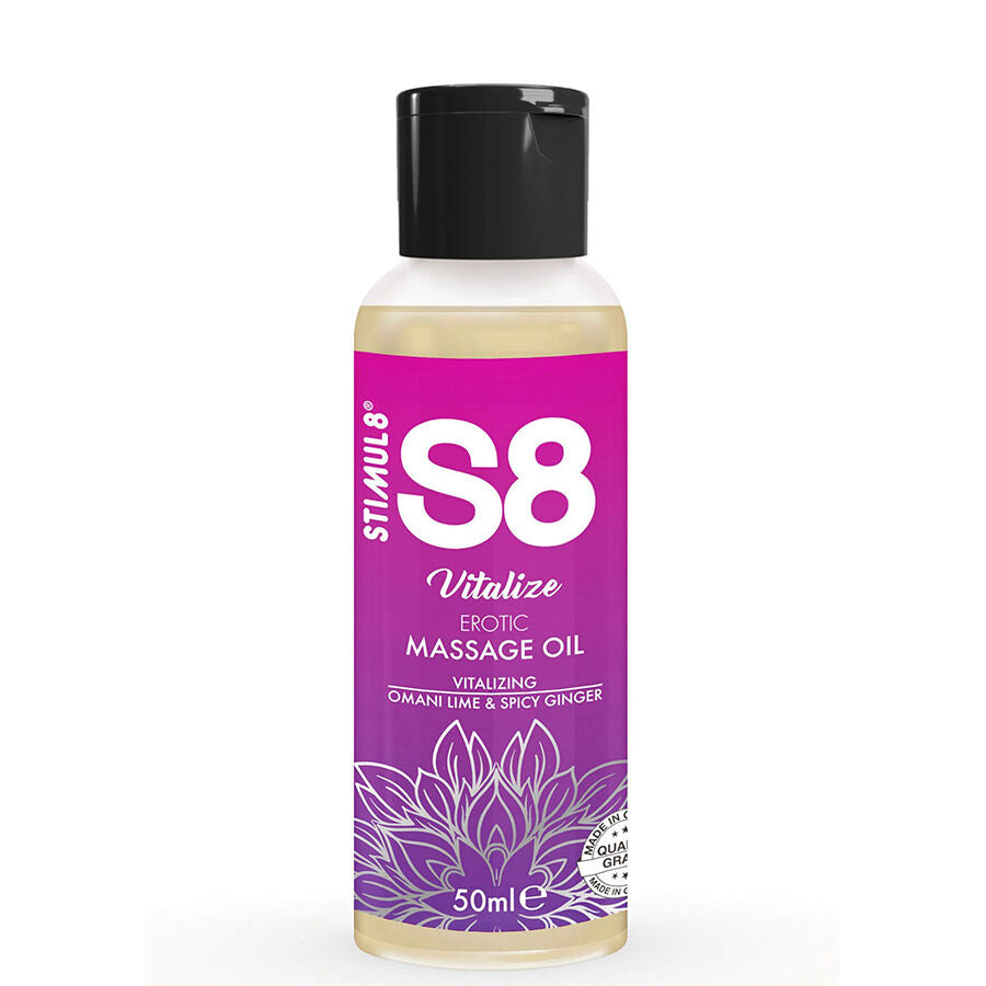 Olio per massaggio S8 vitalize erotico lime 50 ml di Stimul8