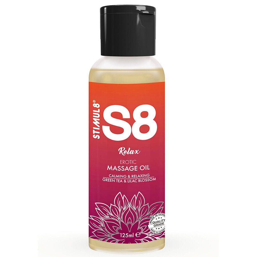 Olio per massaggi al tè S8 relax verde 125 ml di Stimul8