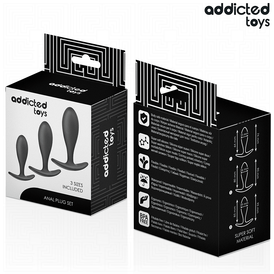 Set di 3 tappi anali modello 2 di Addicted Toys, immagine 7