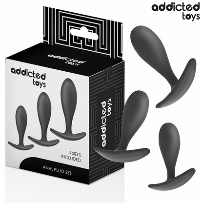 Set di 3 tappi anali modello 2 di Addicted Toys