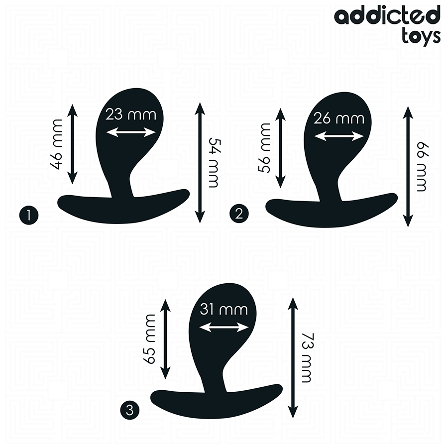 Set di 3 tappi anali modello 3 di Addicted Toys, immagine 4