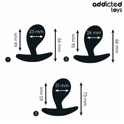 Set di 3 tappi anali modello 3 di Addicted Toys, immagine 4