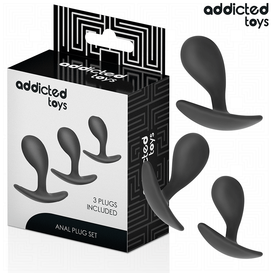 Set di 3 tappi anali modello 3 di Addicted Toys