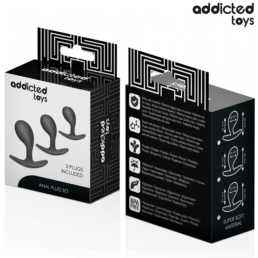Set di 3 tappi anali modello 3 di Addicted Toys, immagine 7