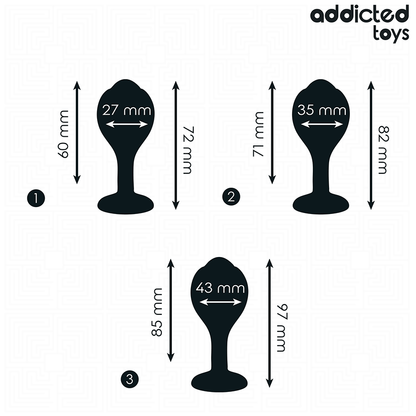 Set di 3 tappi anali con gioiello di Addicted Toys, immagine 4