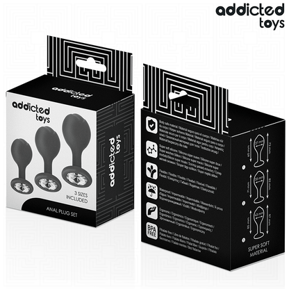 Set di 3 tappi anali con gioiello di Addicted Toys, immagine 7