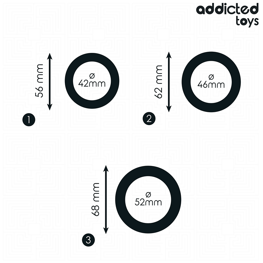 Set di anelli Piatti in silicone di Addicted Toys, immagine 4
