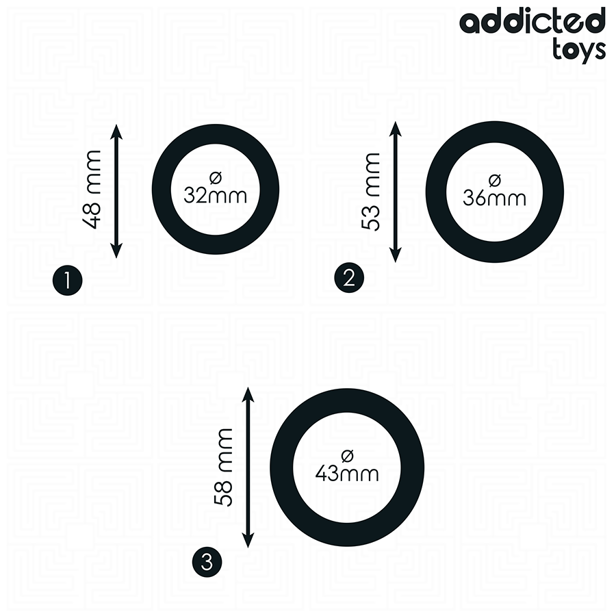Set di anelli in silicone modello 1 di Addicted Toys, immagine 4