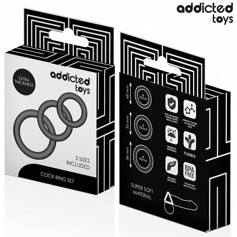 Set di anelli in silicone modello 1 di Addicted Toys, immagine 6