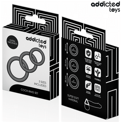Set di anelli in silicone modello 1 di Addicted Toys, immagine 6
