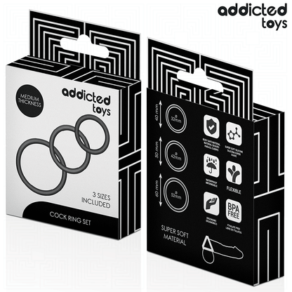 Set di anelli in silicone modello 2 di Addicted Toys, immagine 6
