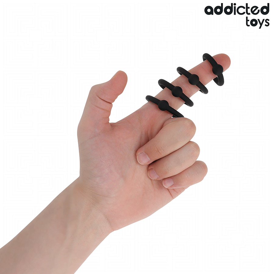 Set di anelli in silicone a pressione di Addicted Toys, immagine 2