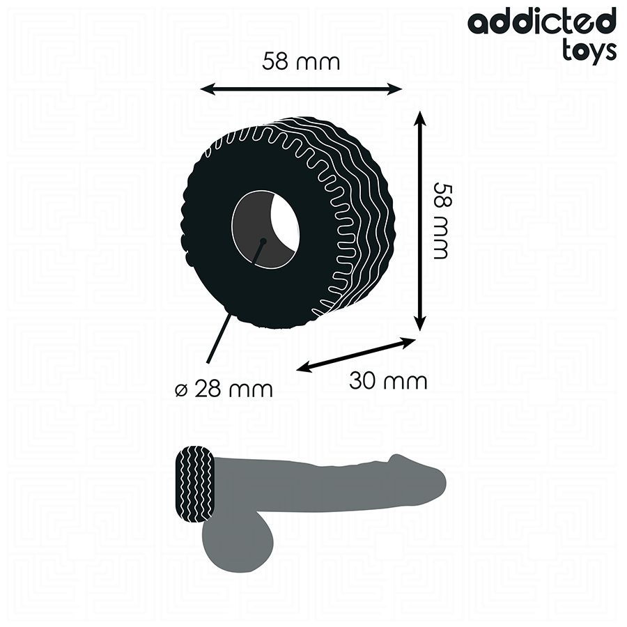 Anello per il pene extra spesso di Addicted Toys, immagine 4