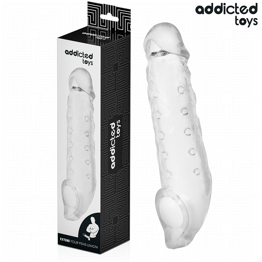 Estensione pene trasparente taglia S 23 cm di Addicted Toys