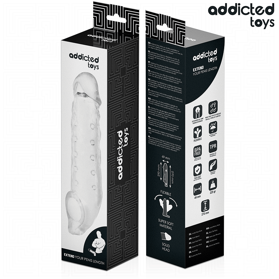 Estensione pene trasparente taglia S 23 cm di Addicted Toys, immagine 7
