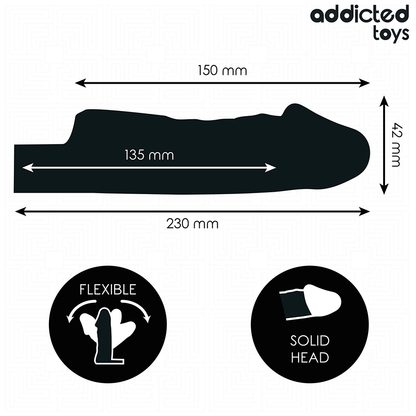 Estensione pene trasparente taglia S 23 cm di Addicted Toys, immagine 4