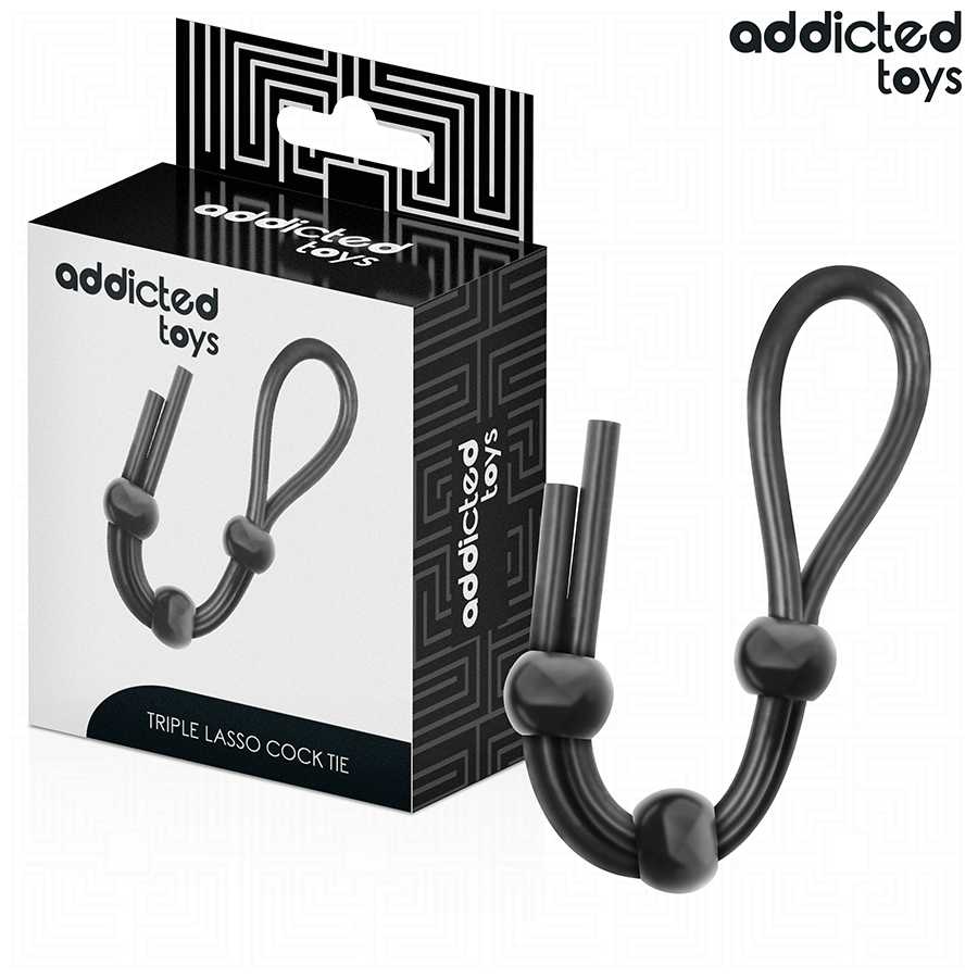 Corda in silicone per il pene a triplo anello di Addicted Toys