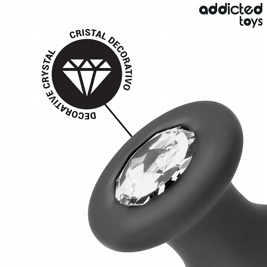 Plug anale con gioiello taglia L 12,6 cm di Addicted Toys, immagine 3