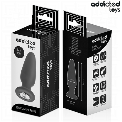 Plug anale con gioiello taglia L 12,6 cm di Addicted Toys, immagine 6