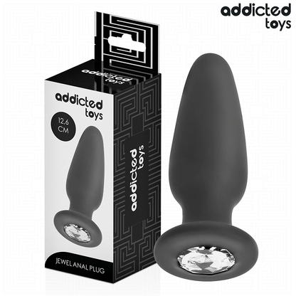 Plug anale con gioiello taglia L 12,6 cm di Addicted Toys