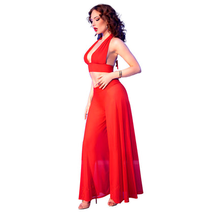 Set top e pantaloni rossi taglia XL di Chilirose