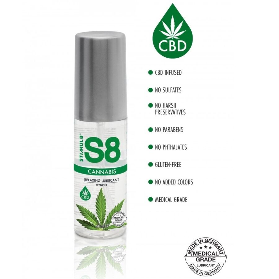 Lubrificante S8 ibrido alla cannabis 50 ml di Stimul8, immagine 2
