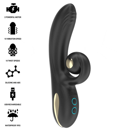 Vibratore Twister con stimolatore curva e Vibro-rotazione di Ibiza, immagine 2