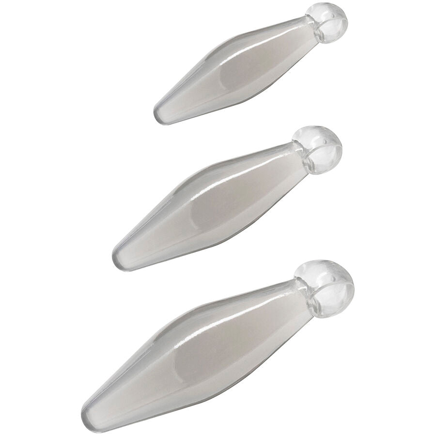 Gioco anale finger Rimmer 3 pezzi trasparente di Toyjoy